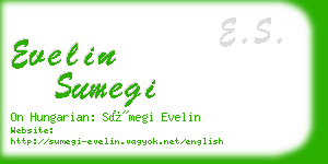 evelin sumegi business card